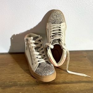 Size 7.5 Animal Print High Top Sneakers